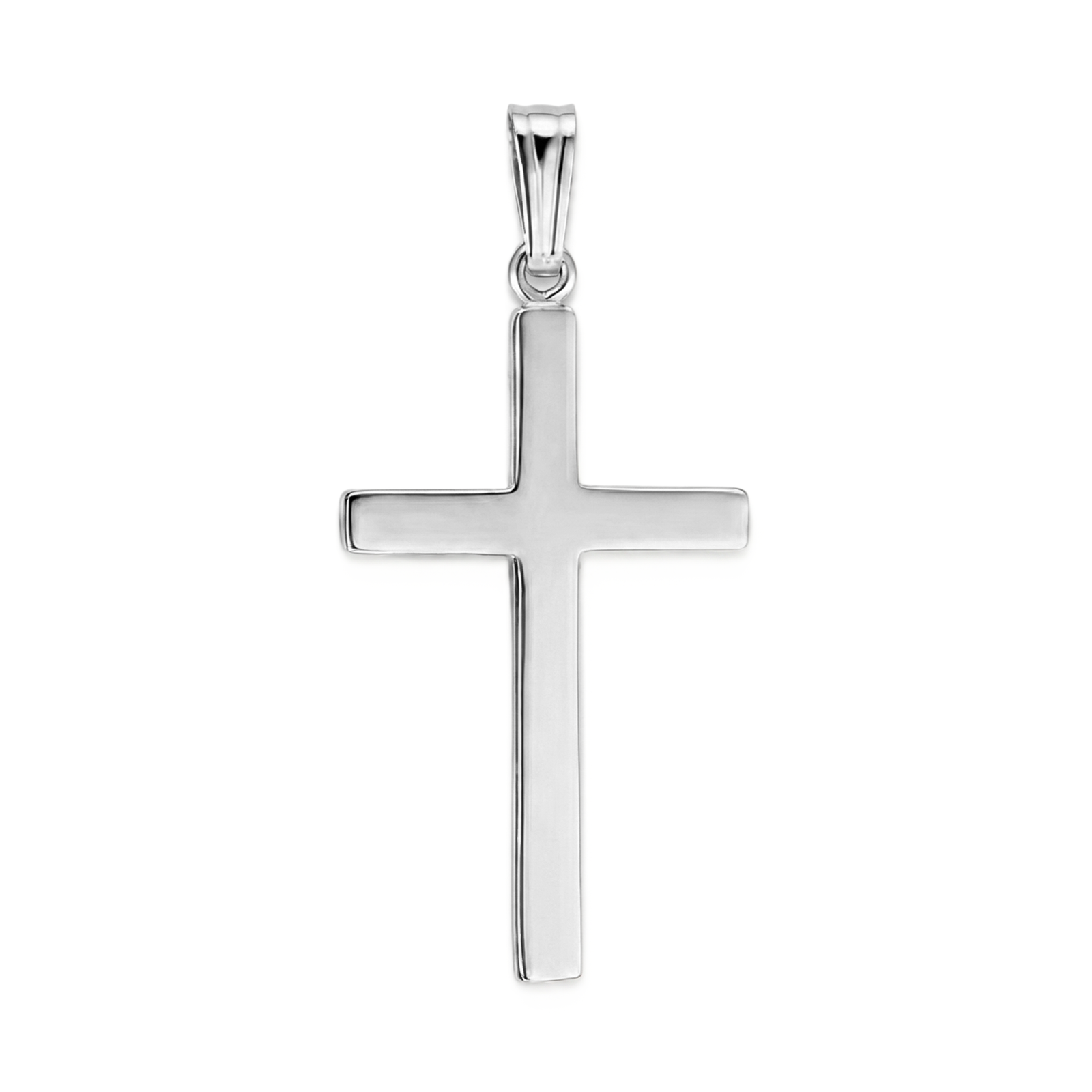 Ailaan | Large White Gold Cross Pendant