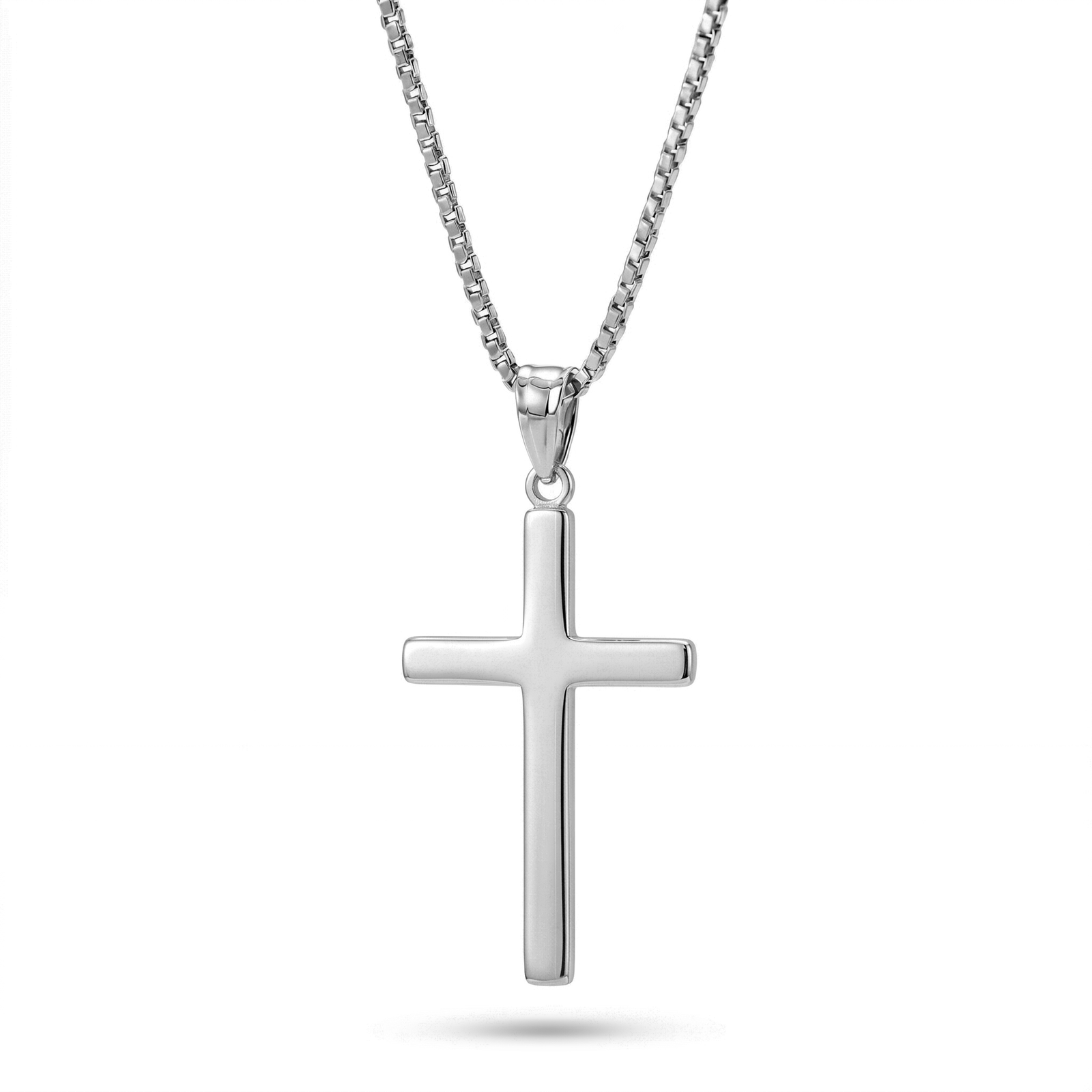 Ailaan | Large White Gold Cross Pendant
