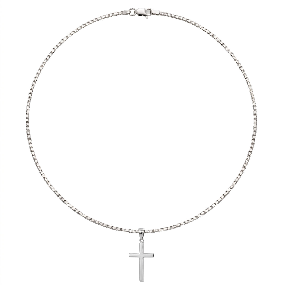 Ailaan | Large White Gold Cross Pendant