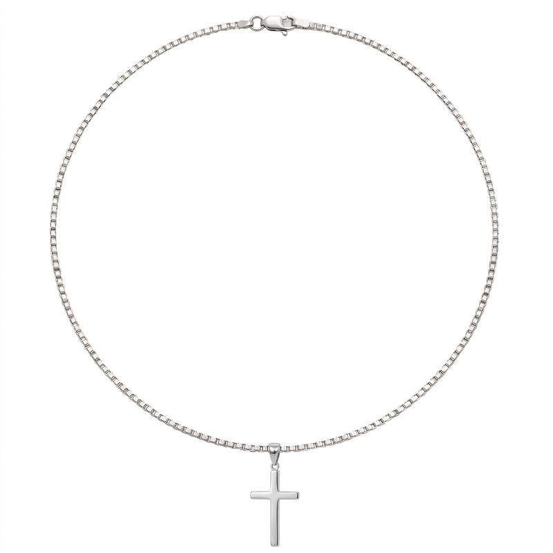 Ailaan | Large White Gold Cross Pendant