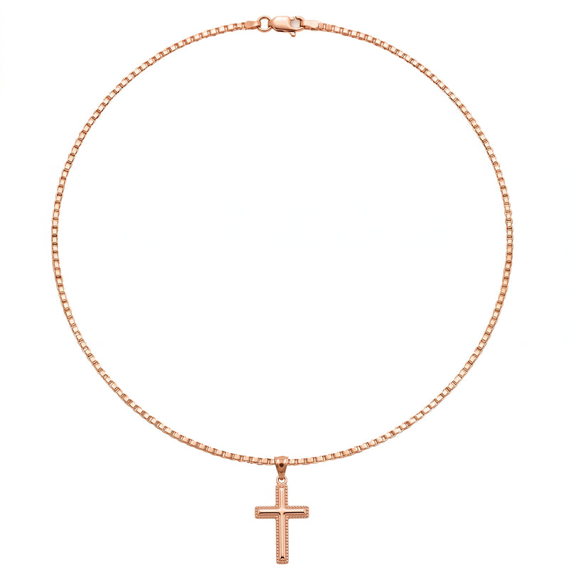 Buland | Raised Rose Gold Cross Pendant