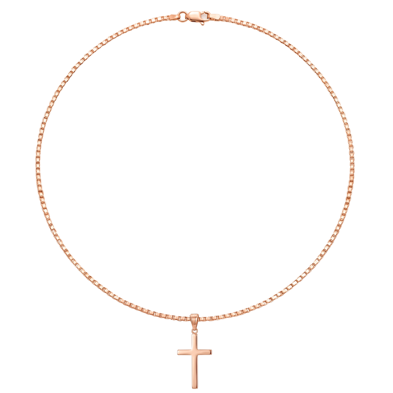 Chattan | Thick Rose Gold Cross Pendant