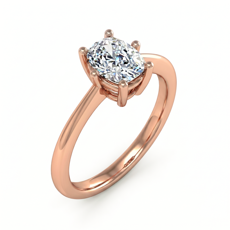 Roy Custom | Cushion Cut Rose Gold Diamond Engagement Ring