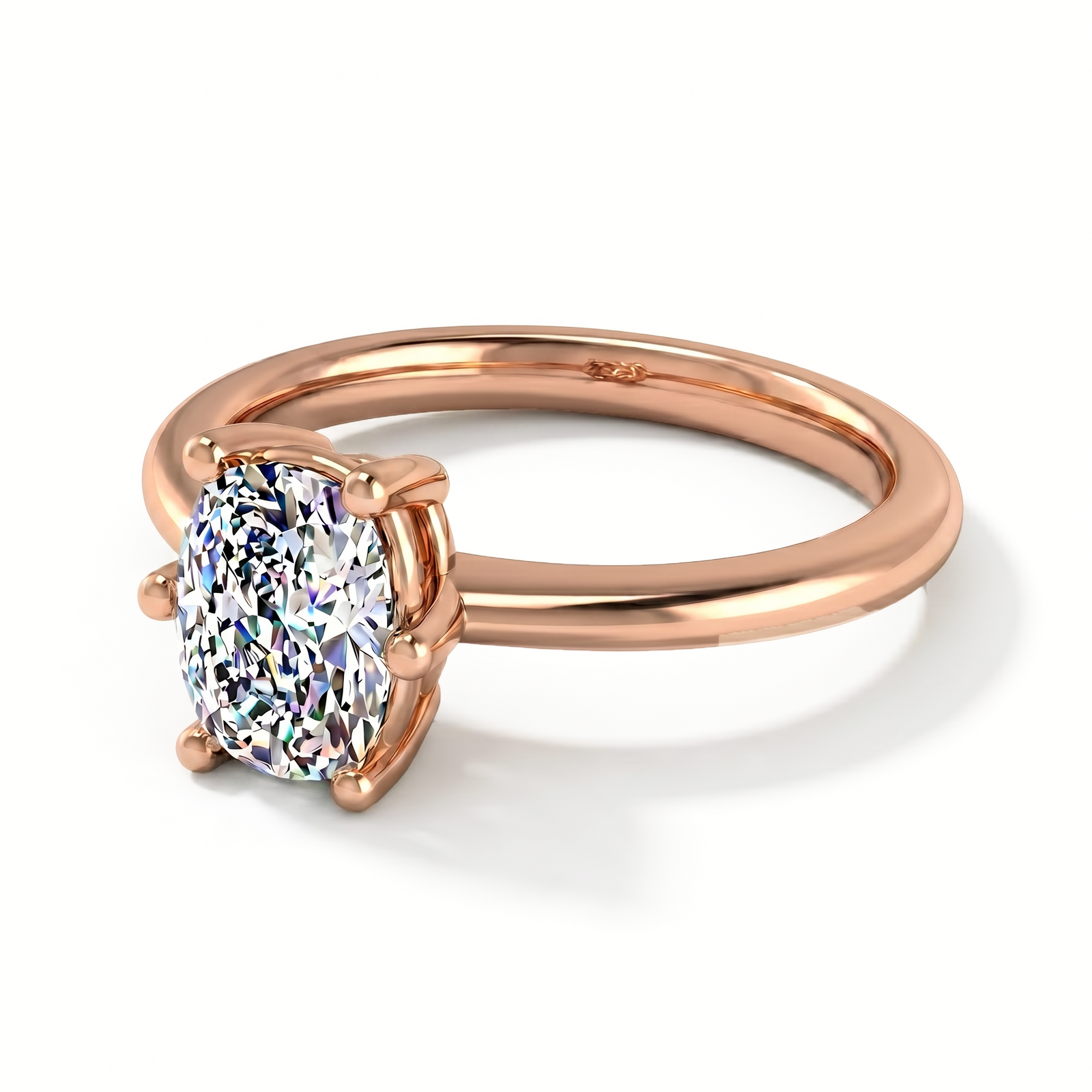 Roy Custom | Cushion Cut Rose Gold Diamond Engagement Ring