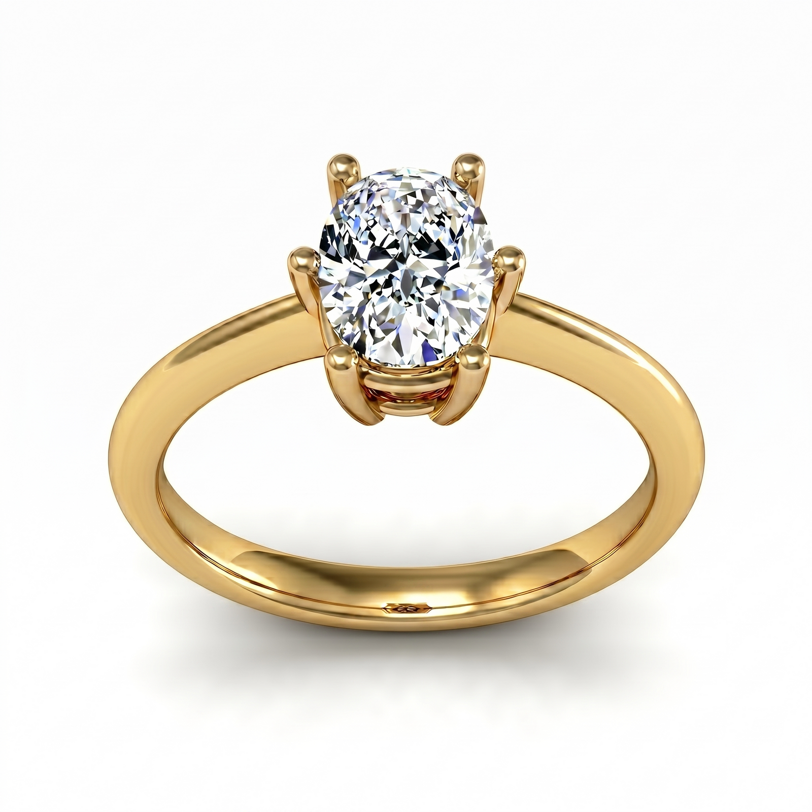 Roy Custom | Cushion Cut Gold Diamond Engagement Ring