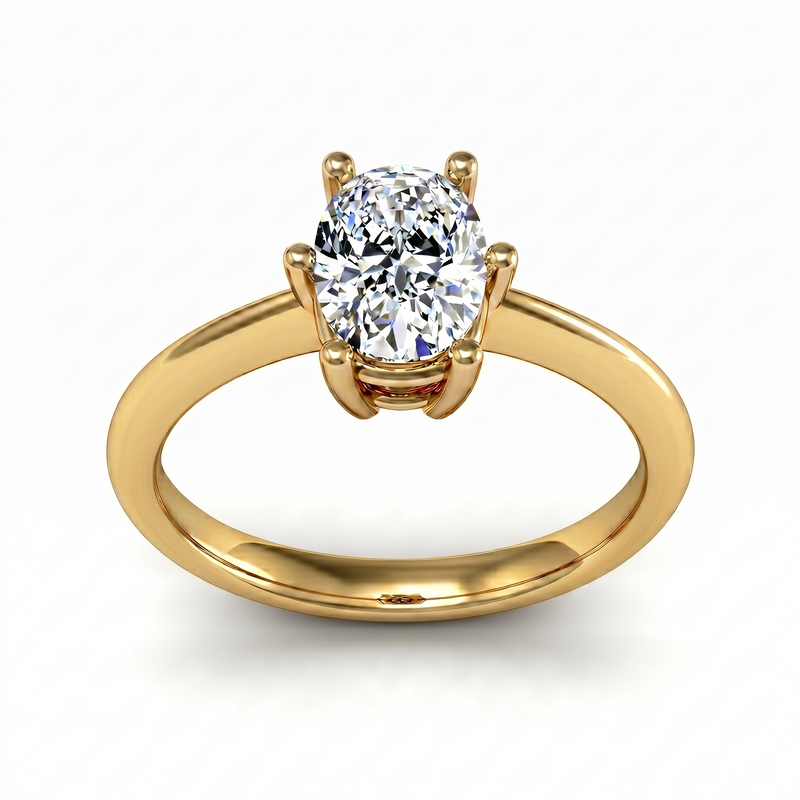Roy Custom | Cushion Cut Gold Diamond Engagement Ring