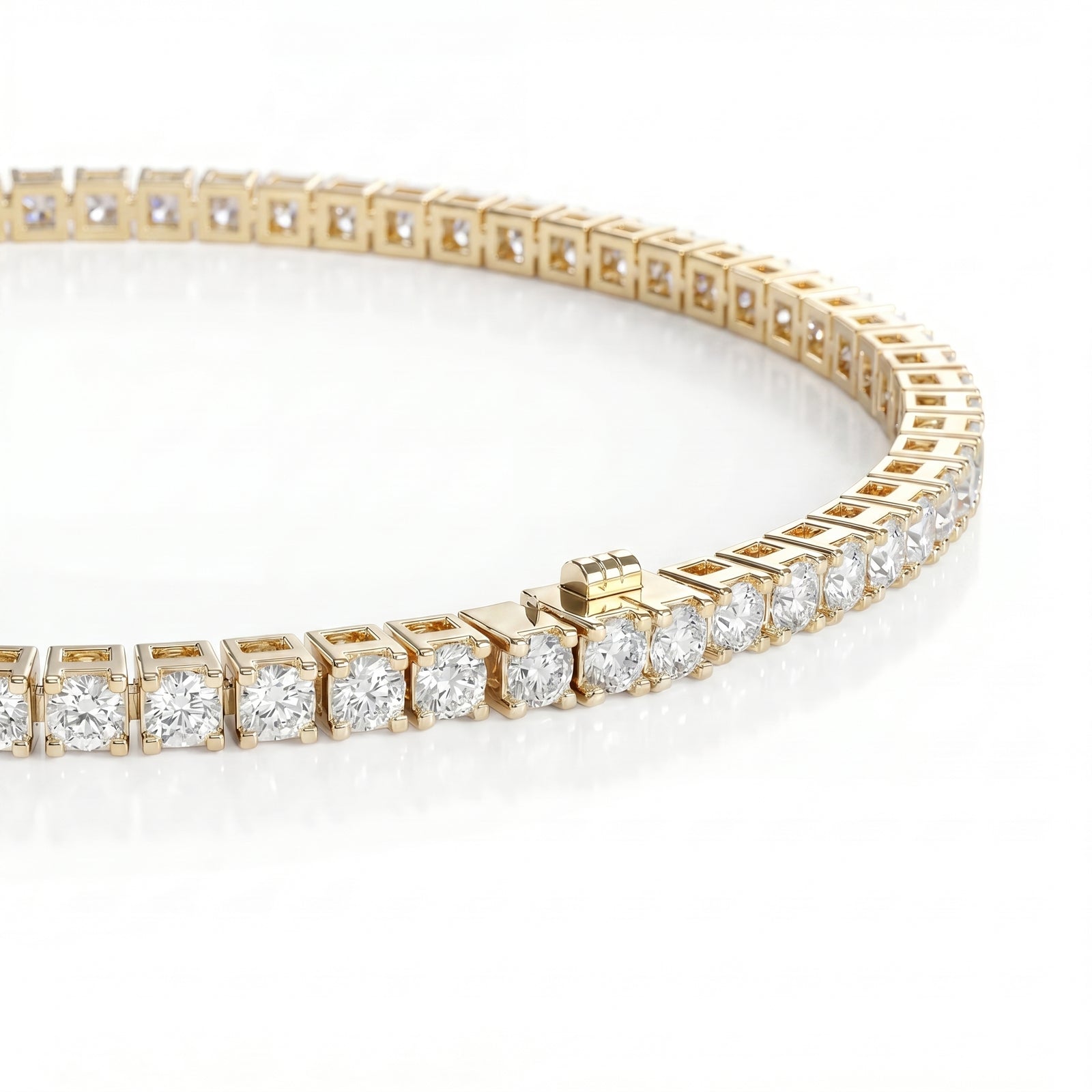Dhoni | Gold Diamond Tennis Bracelet