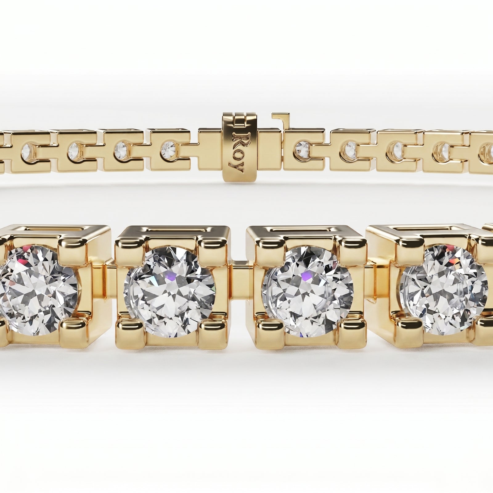 Dhoni | Gold Diamond Tennis Bracelet