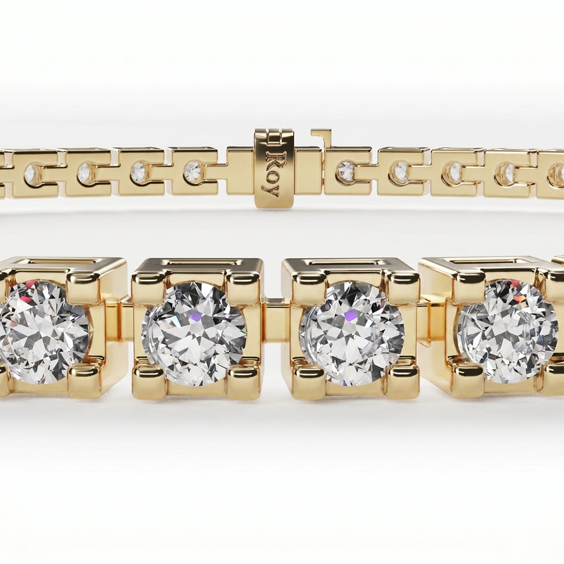 Dhoni | Gold Diamond Tennis Bracelet