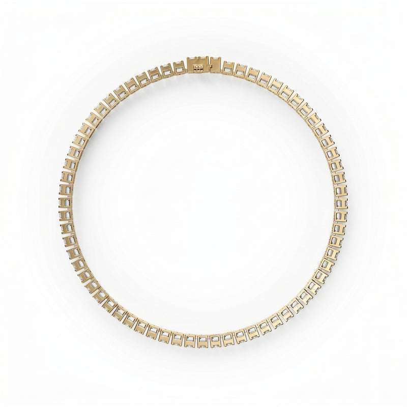 Dhoni | Gold Diamond Tennis Bracelet