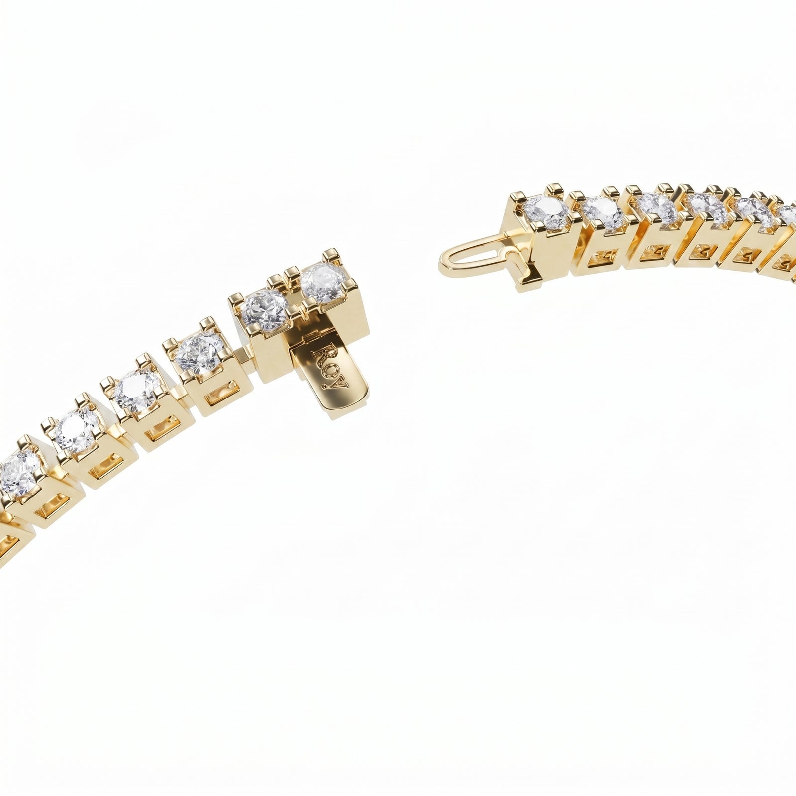 Dhoni | Gold Diamond Tennis Bracelet