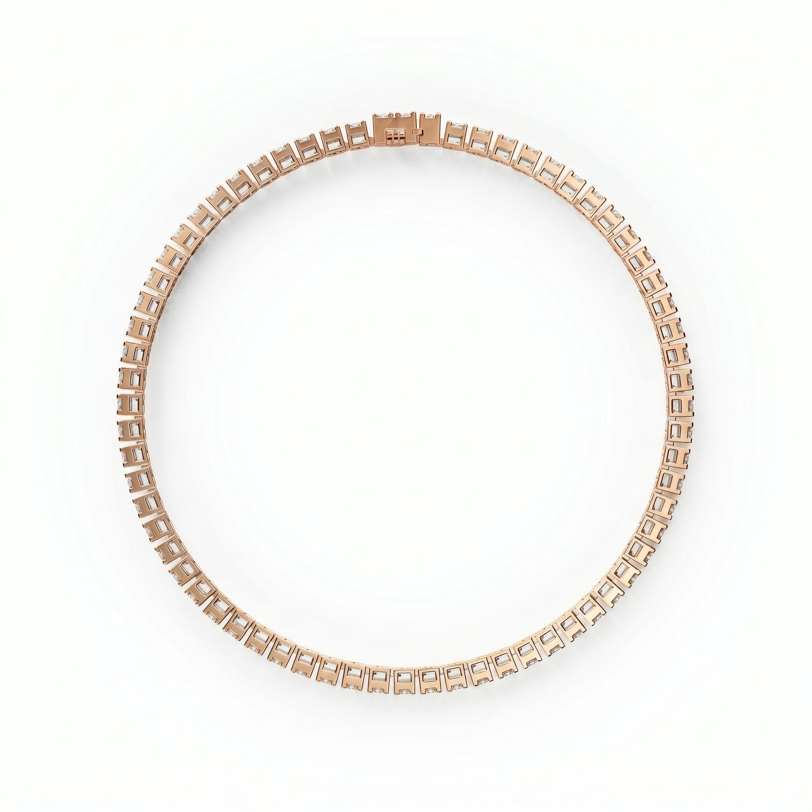 Dhoni | Rose Gold Diamond Tennis Bracelet