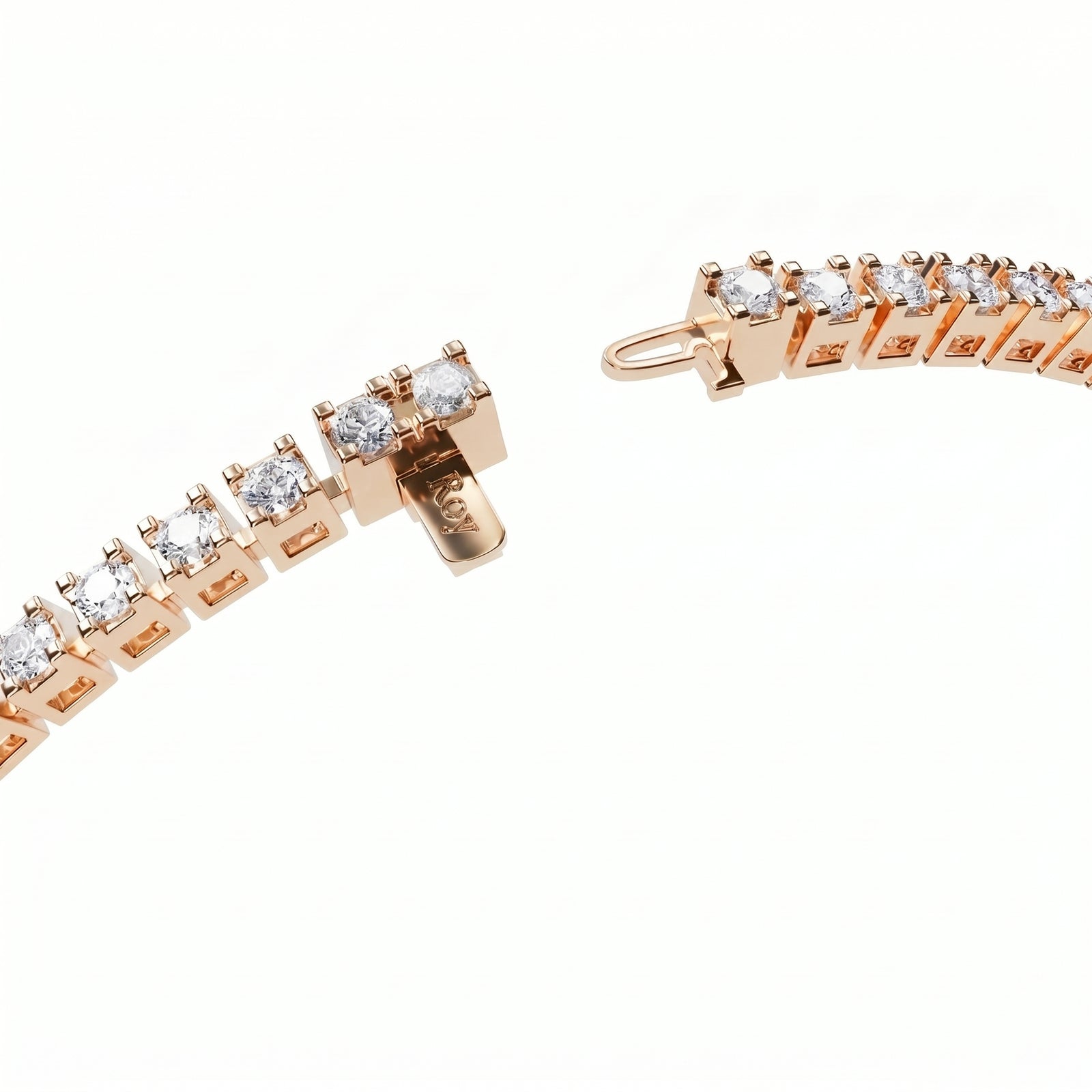 Dhoni | Rose Gold Diamond Tennis Bracelet