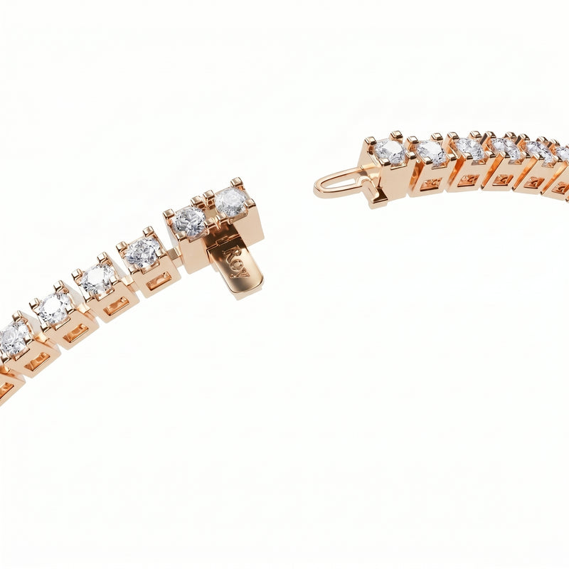 Dhoni | Rose Gold Diamond Tennis Bracelet
