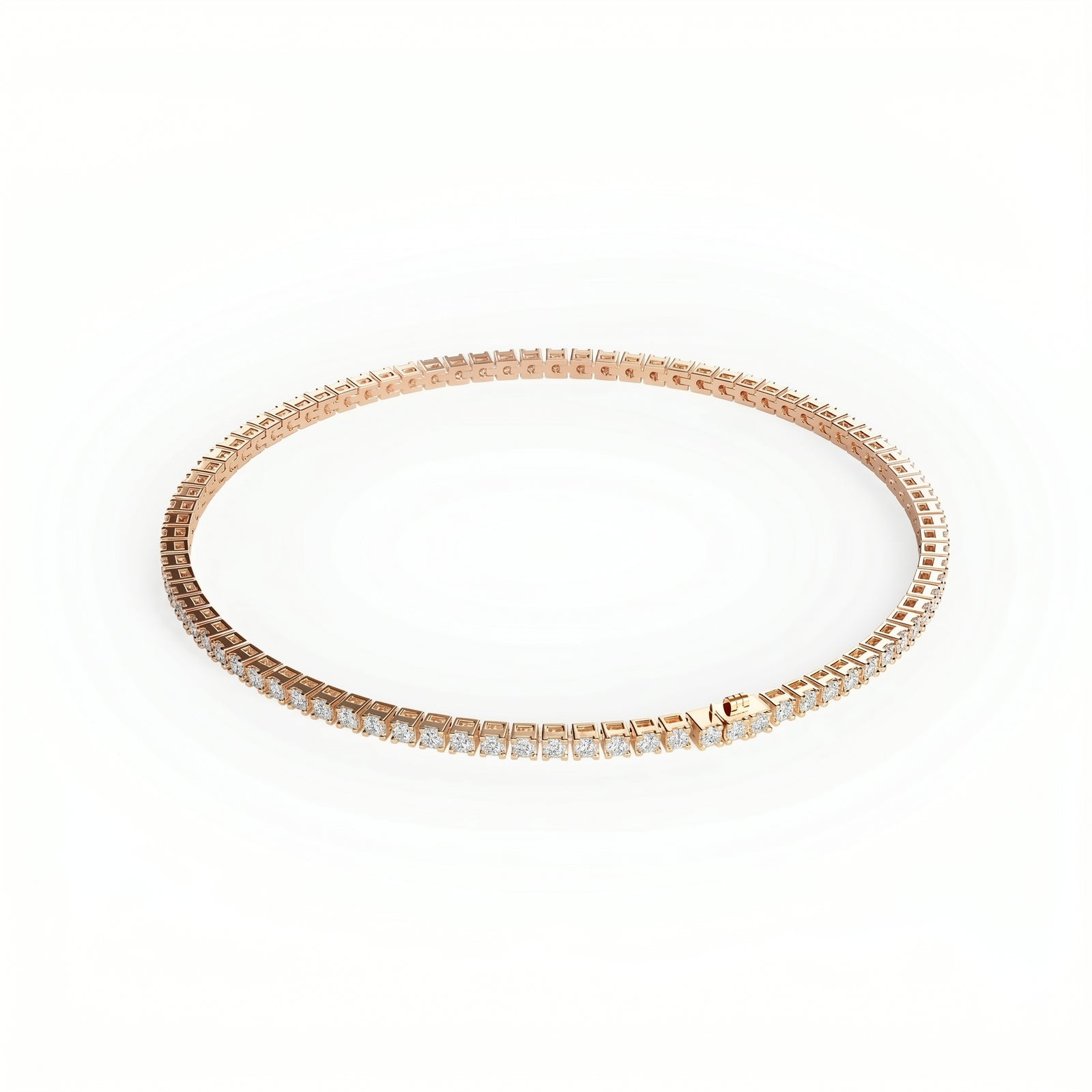 Dhoni | Rose Gold Diamond Tennis Bracelet