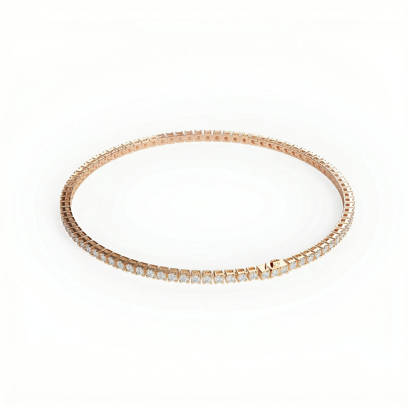 Dhoni | Rose Gold Diamond Tennis Bracelet