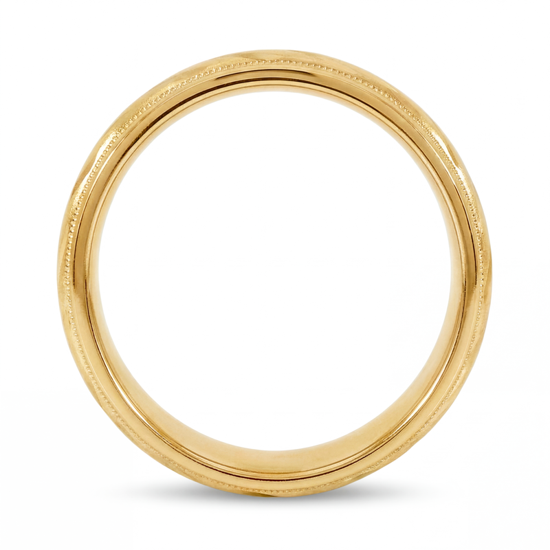 Fasal | Men's Gold Wedding Band, Wheat