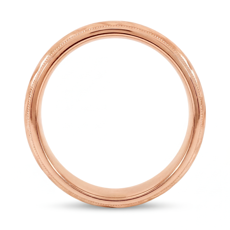 Fasal | Men's Rose Gold Wedding Band, Wheat