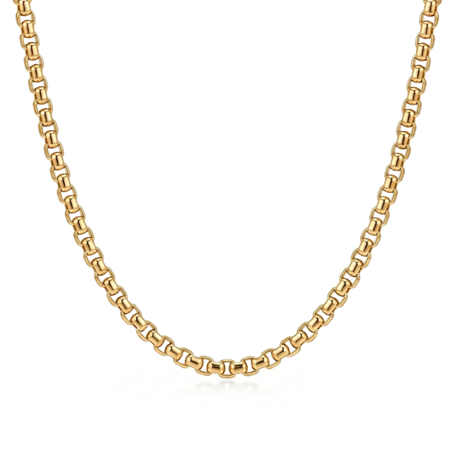 Atoot | Gold Round Box Chain