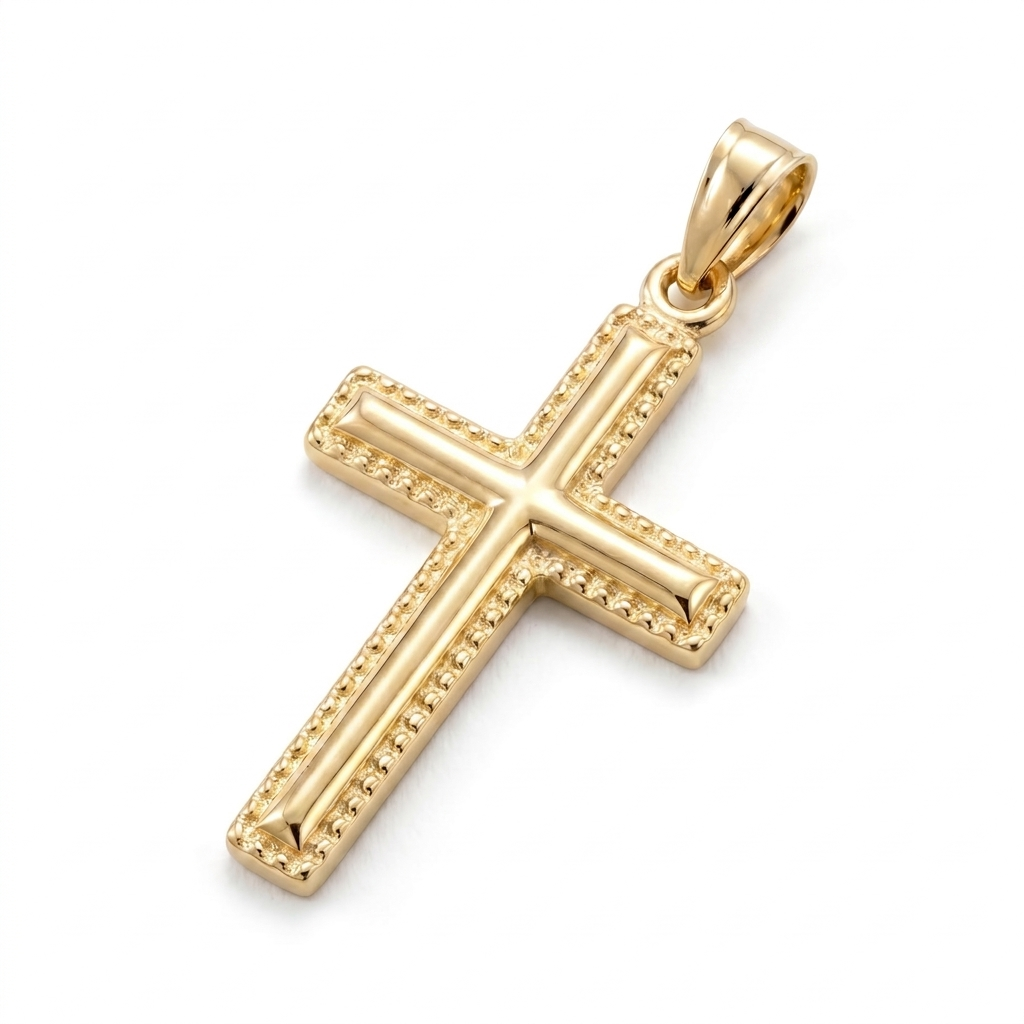 Buland | Raised Gold Cross Pendant