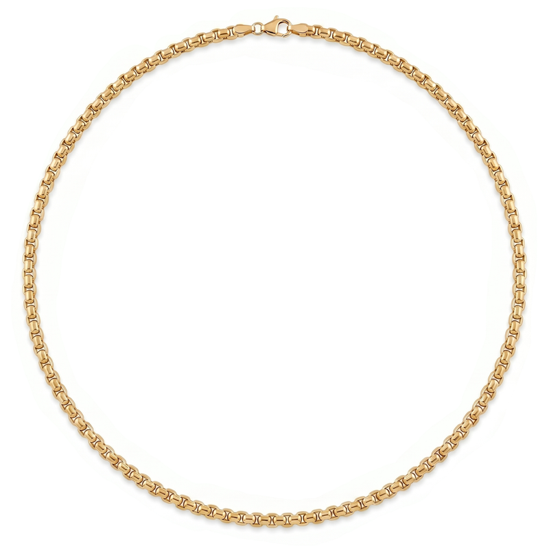 Atoot | Gold Round Box Chain