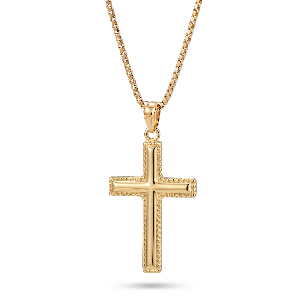 Buland | Raised Gold Cross Pendant