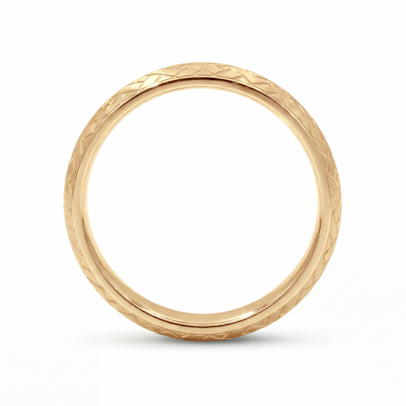 Bandhan | Men's Gold Wedding Band, Woven
