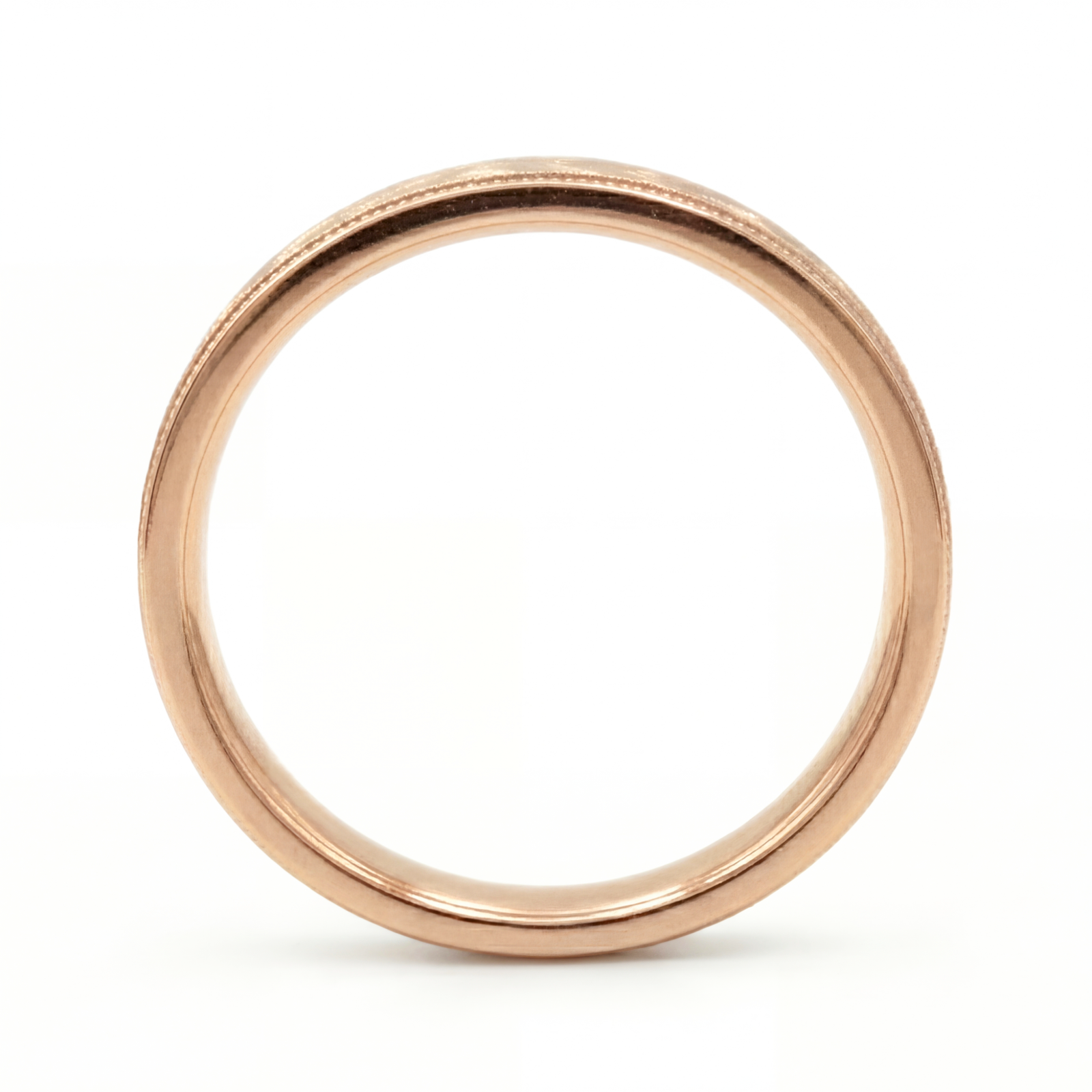 Gulzar | Men's Rose Gold Wedding Band, Hand Engraved