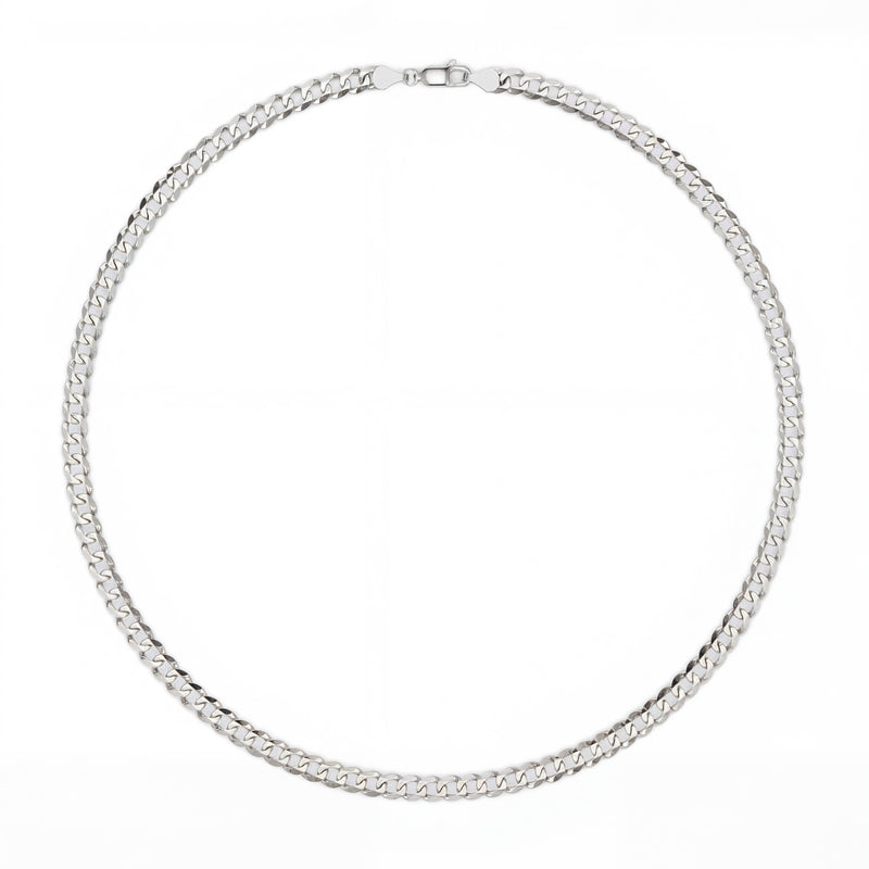 Hasrat | White Gold Curb Chain