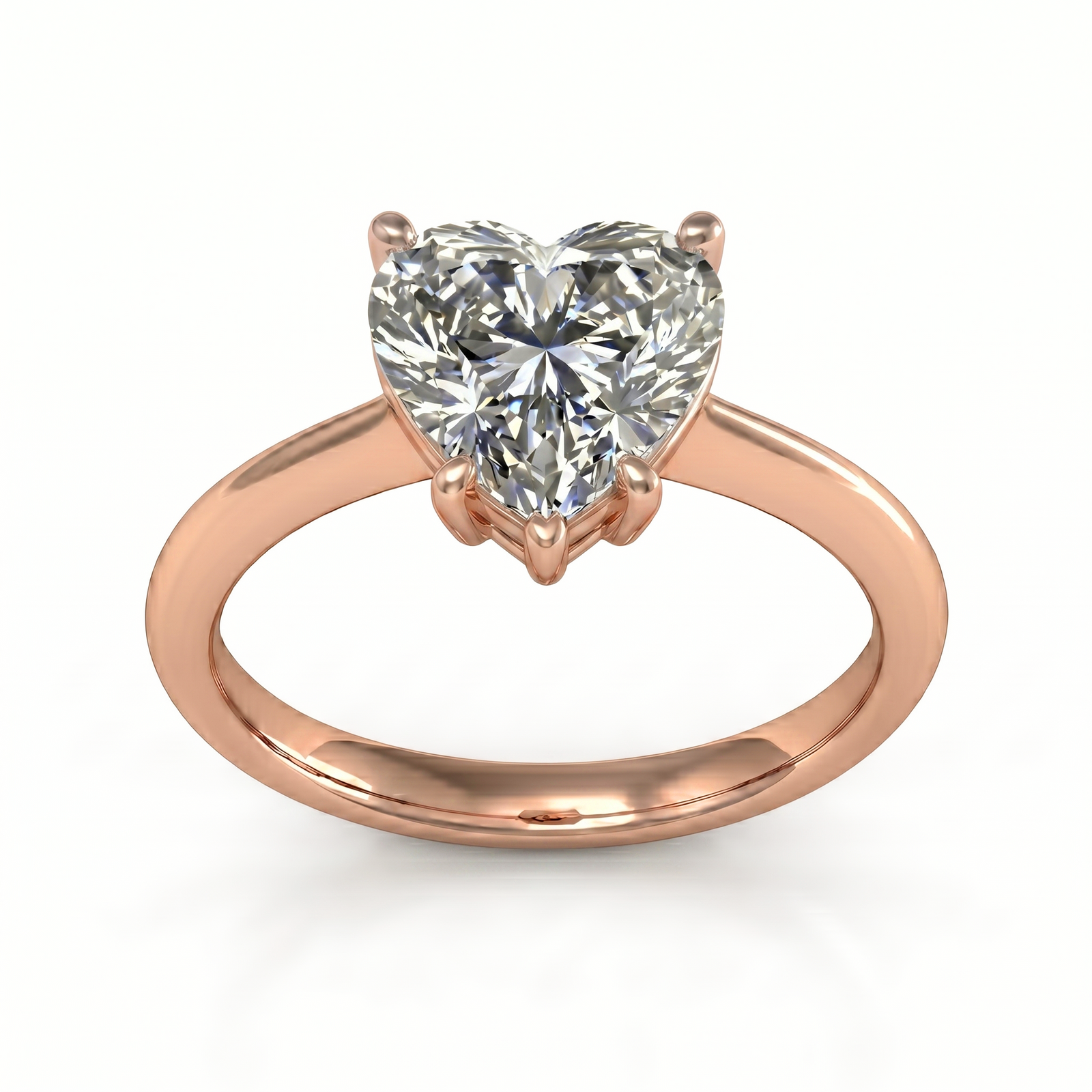 Roy Custom | Heart Cut Rose Gold Diamond Engagement Ring