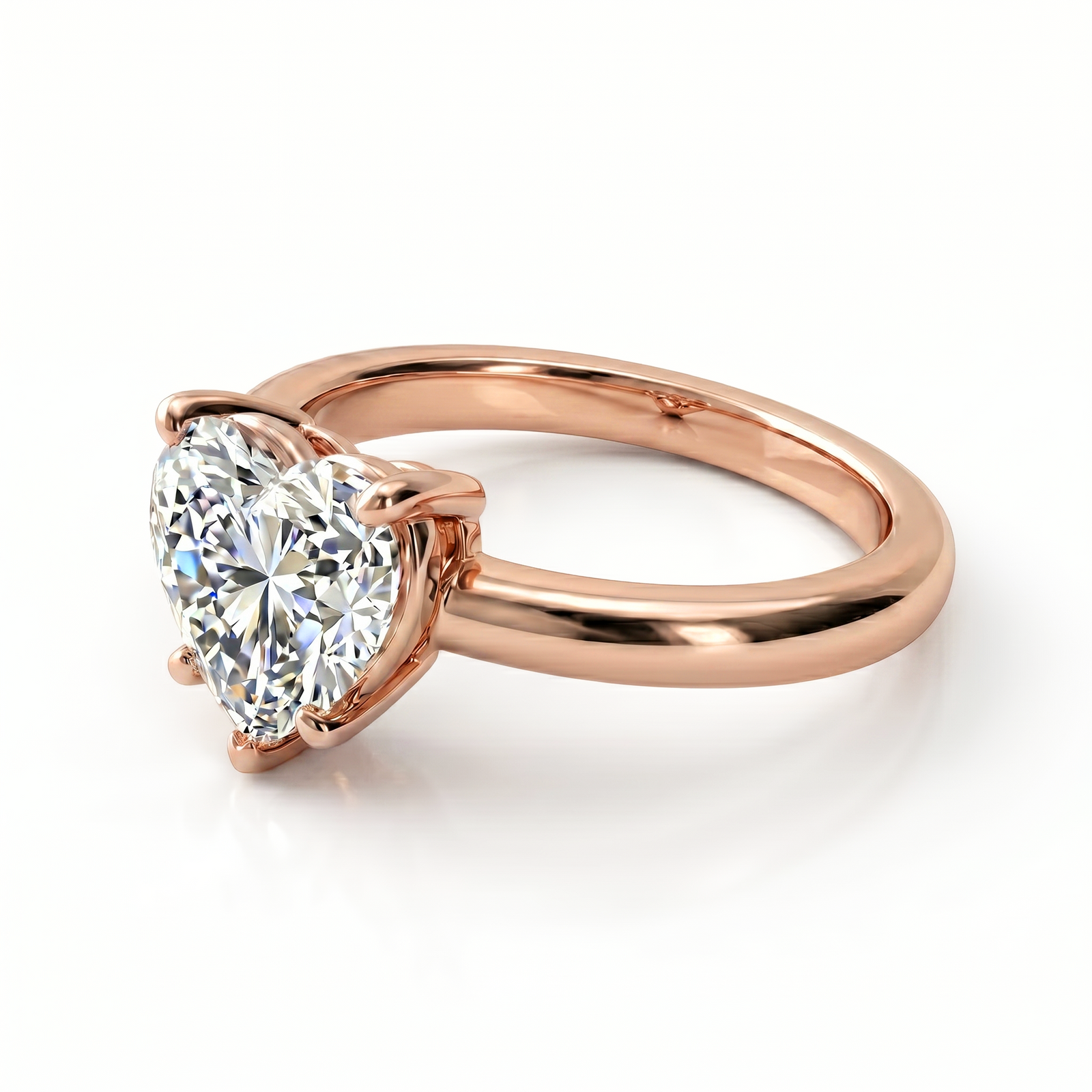 Roy Custom | Heart Cut Rose Gold Diamond Engagement Ring