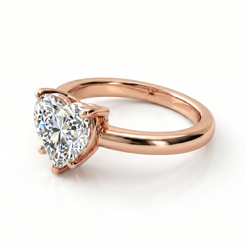 Roy Custom | Heart Cut Rose Gold Diamond Engagement Ring