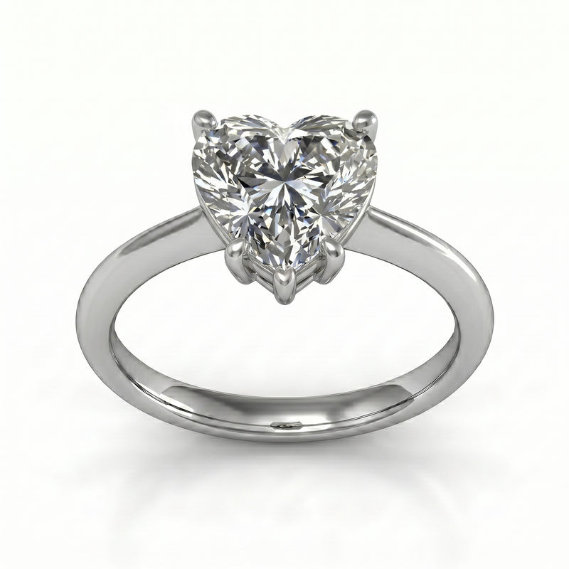 Roy Custom | Heart Cut White Gold Diamond Engagement Ring