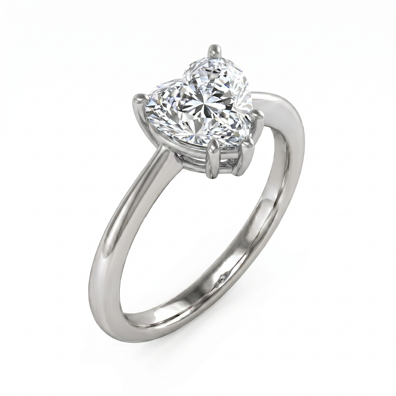Roy Custom | Heart Cut Platinum Diamond Engagement Ring