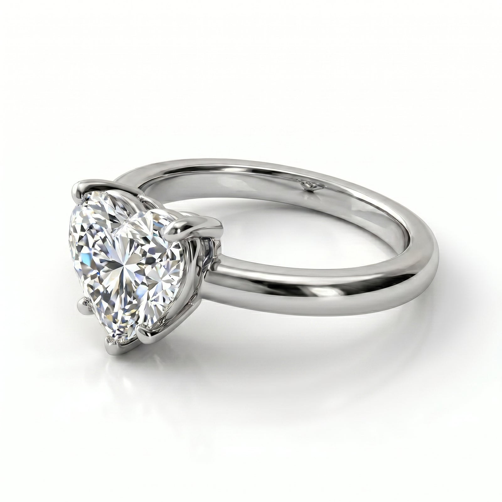Roy Custom | Heart Cut White Gold Diamond Engagement Ring