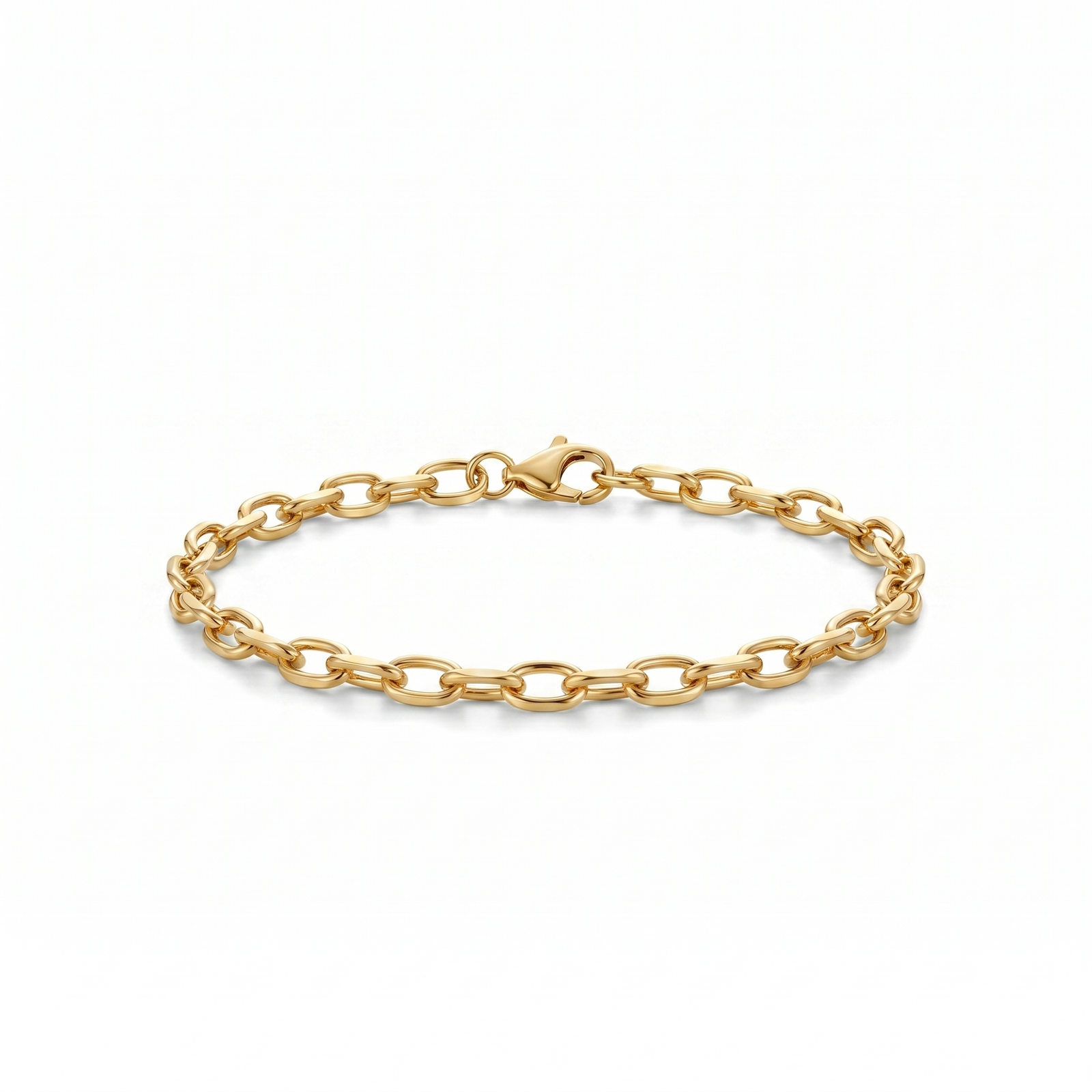 Ishara | Gold Oval Link Anklet