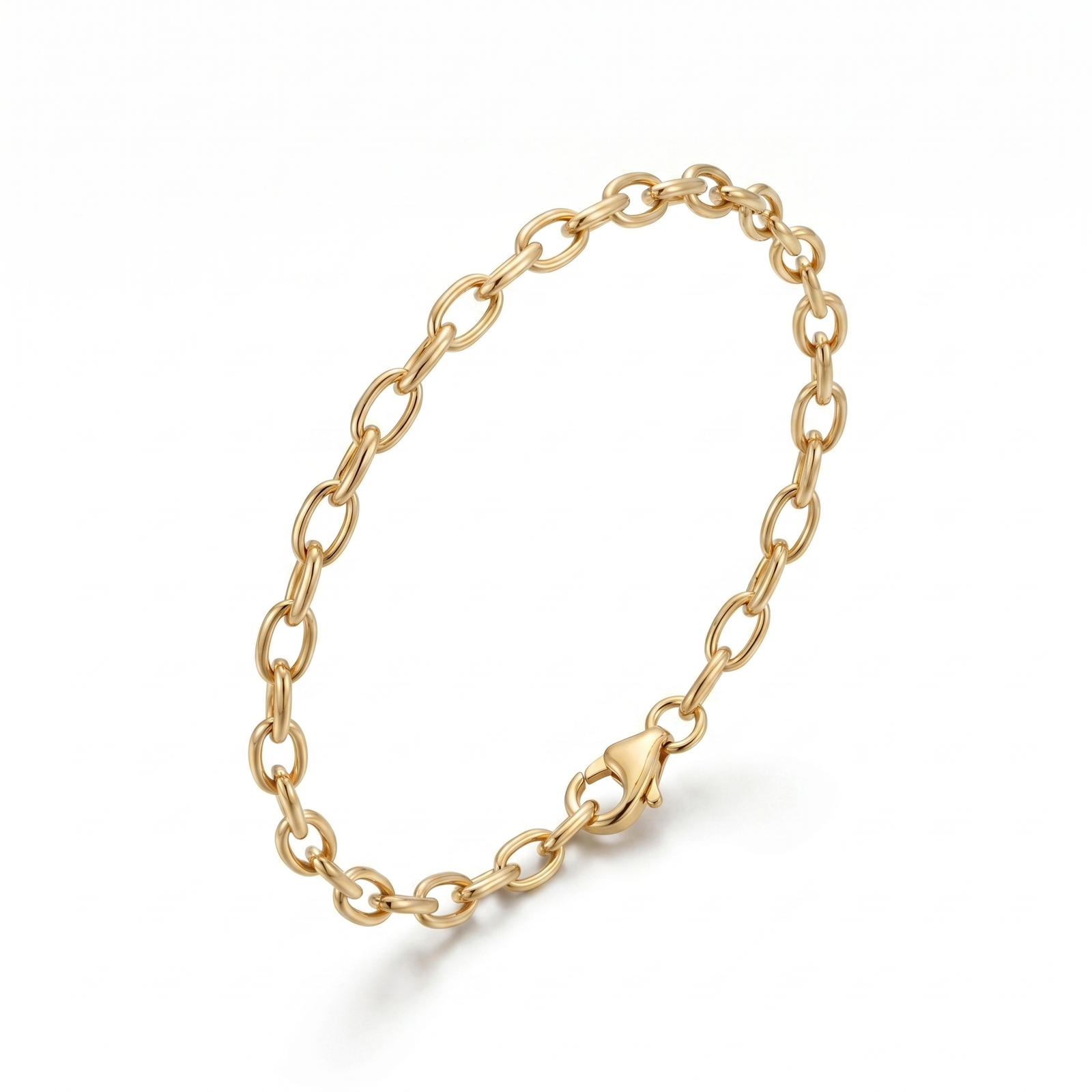 Ishara | Gold Oval Link Anklet