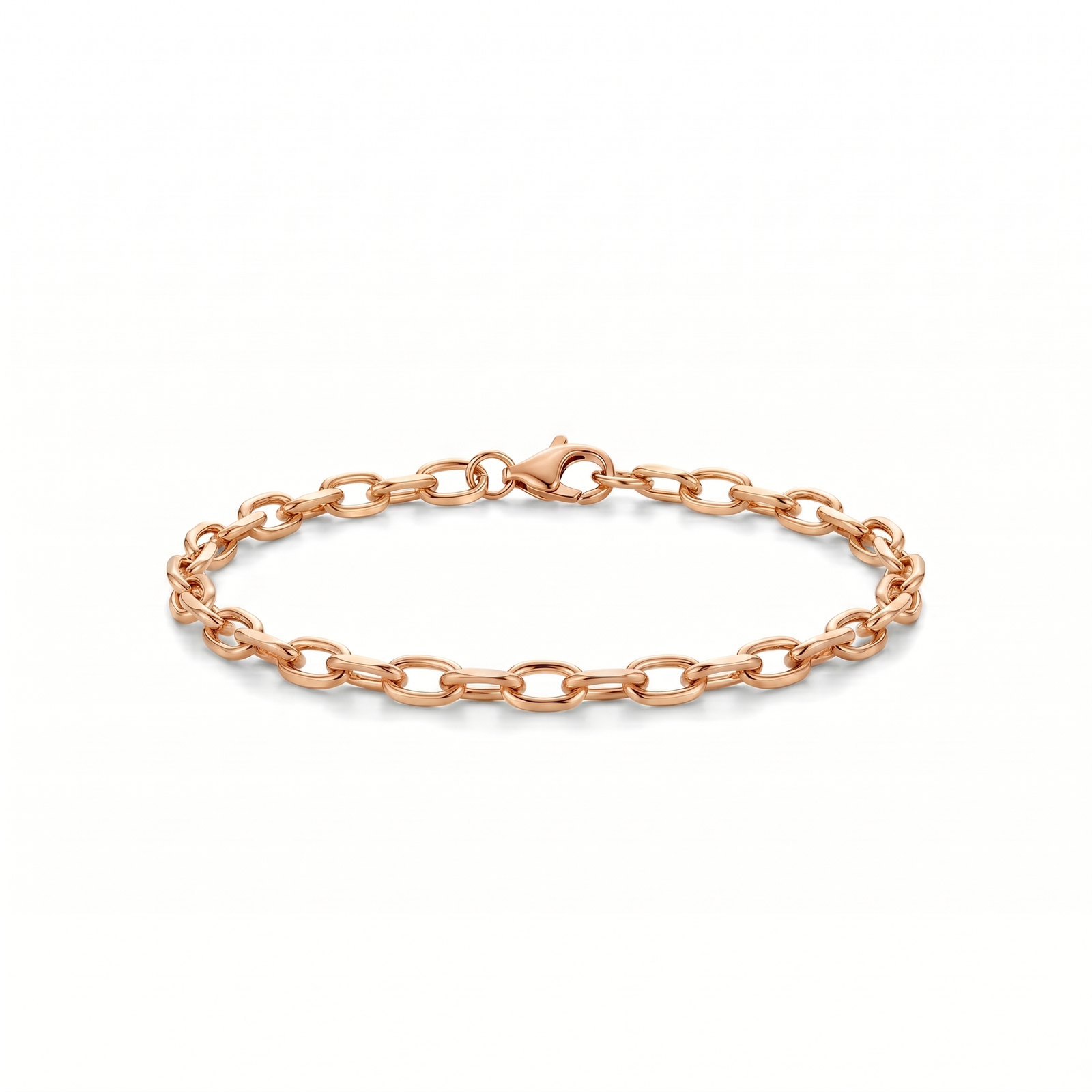 Ishara | Rose Gold Oval Link Anklet