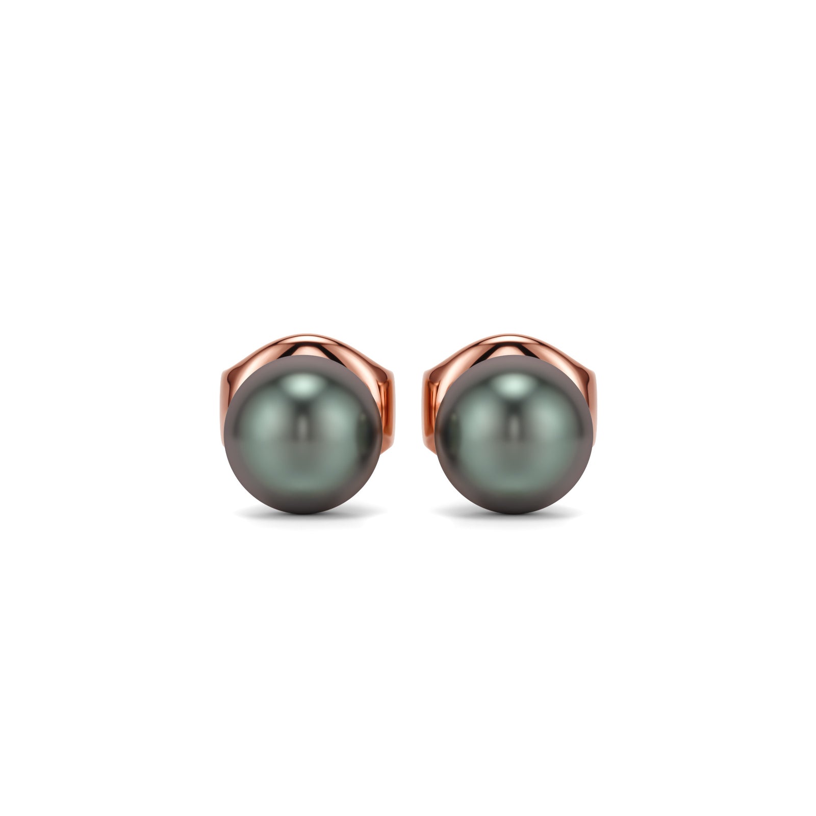 Kalika | Rose Gold Tahitian Pearl Stud Earrings