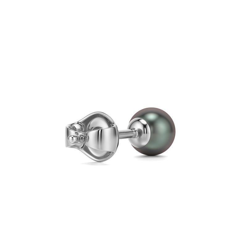 Kalika | White Gold Tahitian Pearl Stud Earrings