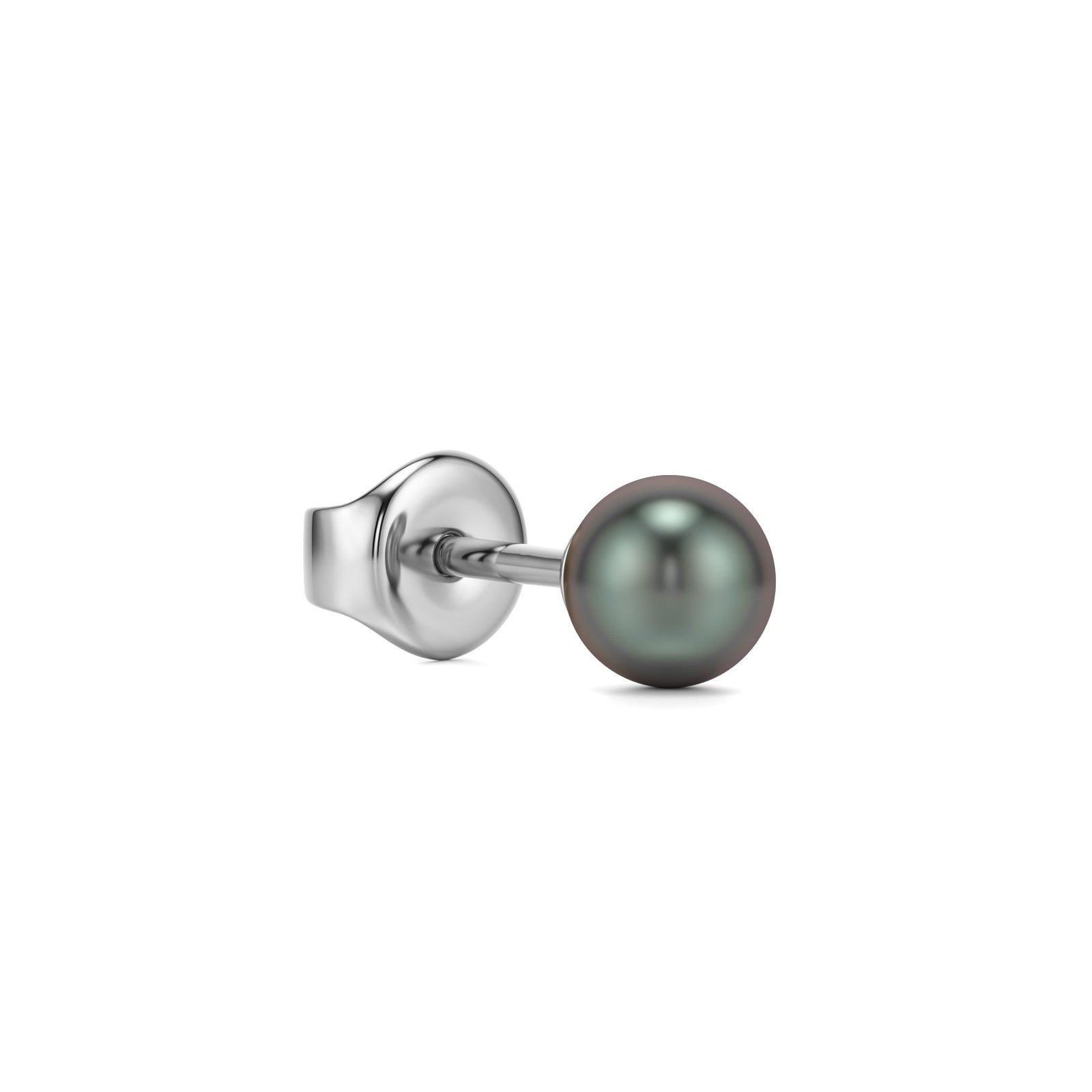 Kalika | White Gold Tahitian Pearl Stud Earrings
