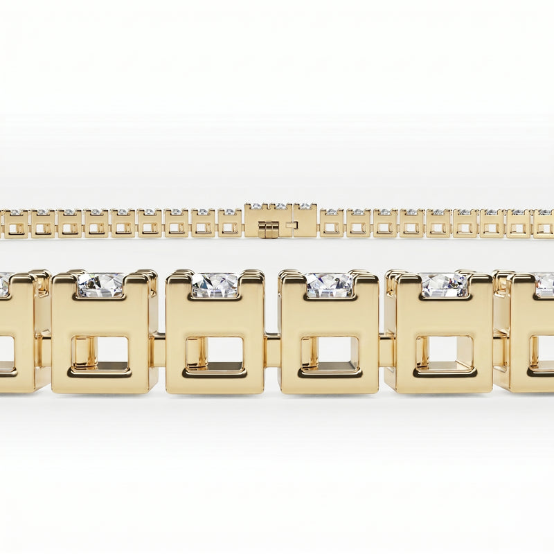 Kohli | Gold Diamond Tennis Necklace