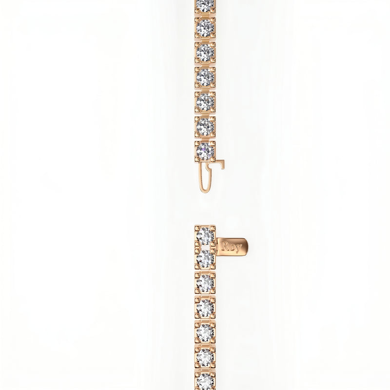 Kohli | Rose Gold Diamond Tennis Necklace