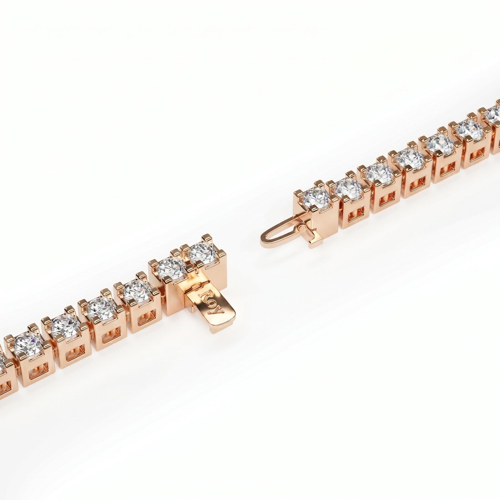 Kohli | Rose Gold Diamond Tennis Necklace