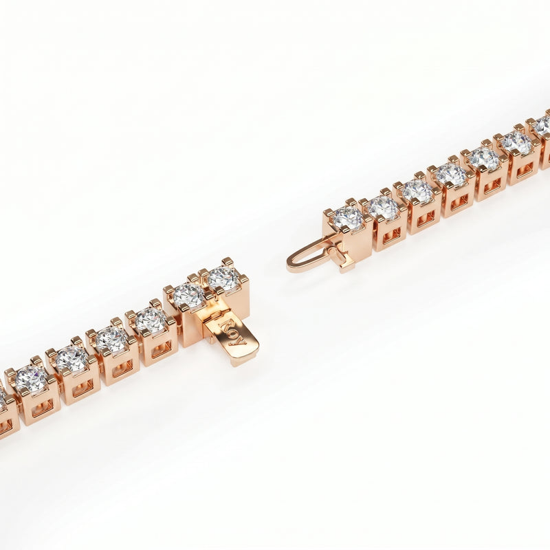 Kohli | Rose Gold Diamond Tennis Necklace