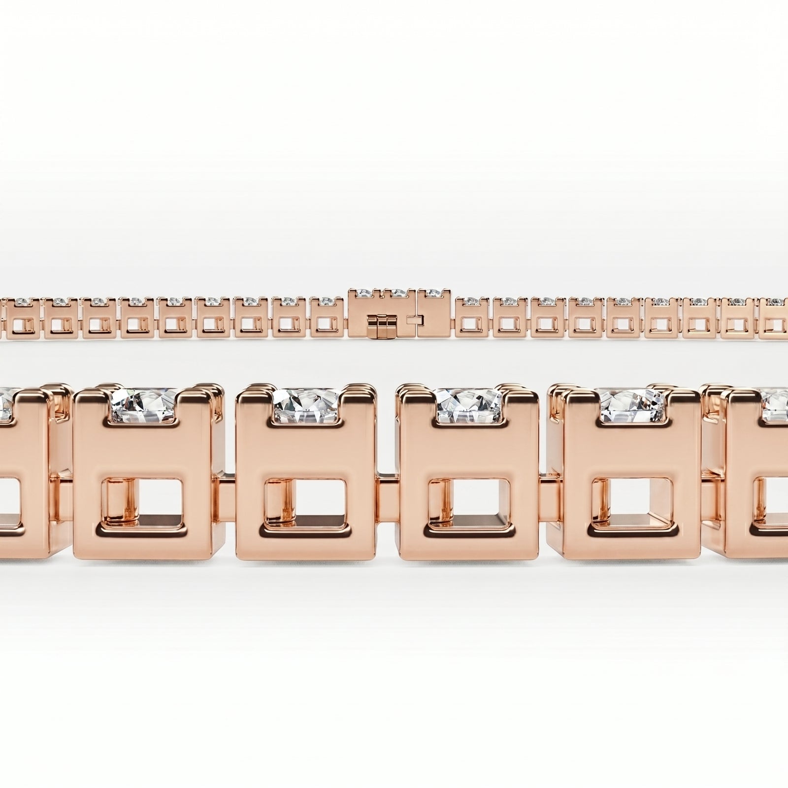 Kohli | Rose Gold Diamond Tennis Necklace