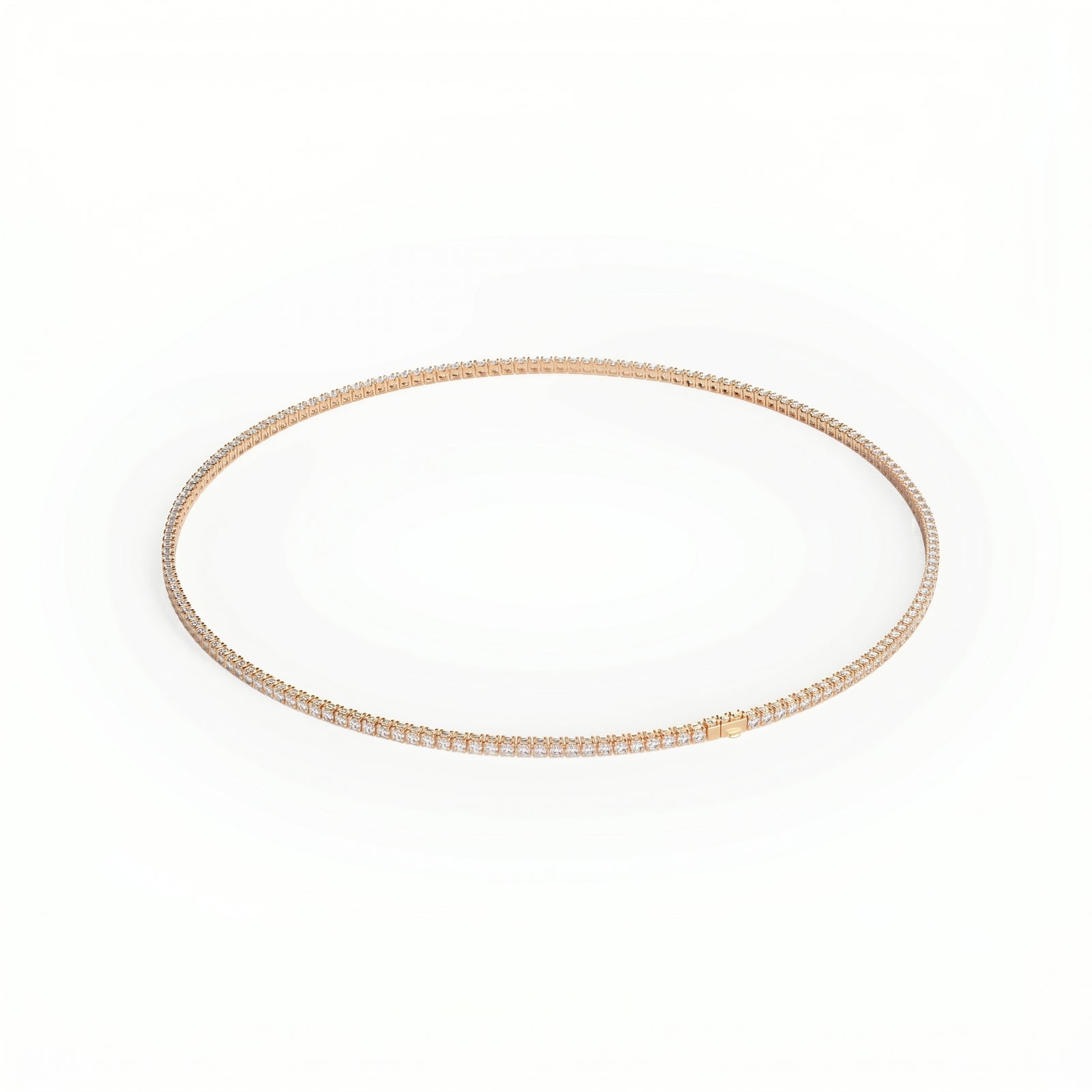 Kohli | Rose Gold Diamond Tennis Necklace