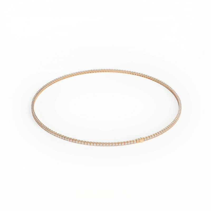 Kohli | Rose Gold Diamond Tennis Necklace