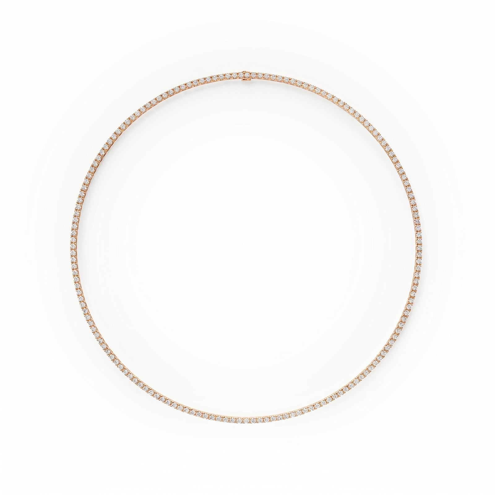 Kohli | Rose Gold Diamond Tennis Necklace