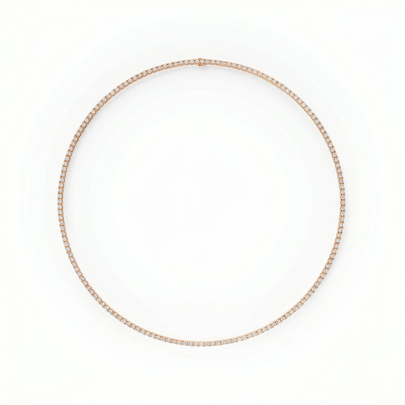 Kohli | Rose Gold Diamond Tennis Necklace